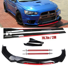 For Mitsubishi Lancer 2008-15 Evo X Front Bumper Lip Spoiler Splitter Side Skirt For Mitsubishi Lancer 2008-15 Evo X Front Bumper Lip Spoiler Splitter Side Skirt
