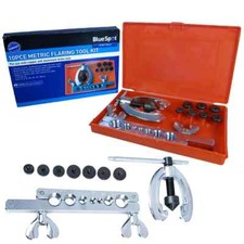 10pc Brake Pipe Flaring Tool Kit Metric Copper Aluminium Tube Repair Set + Case