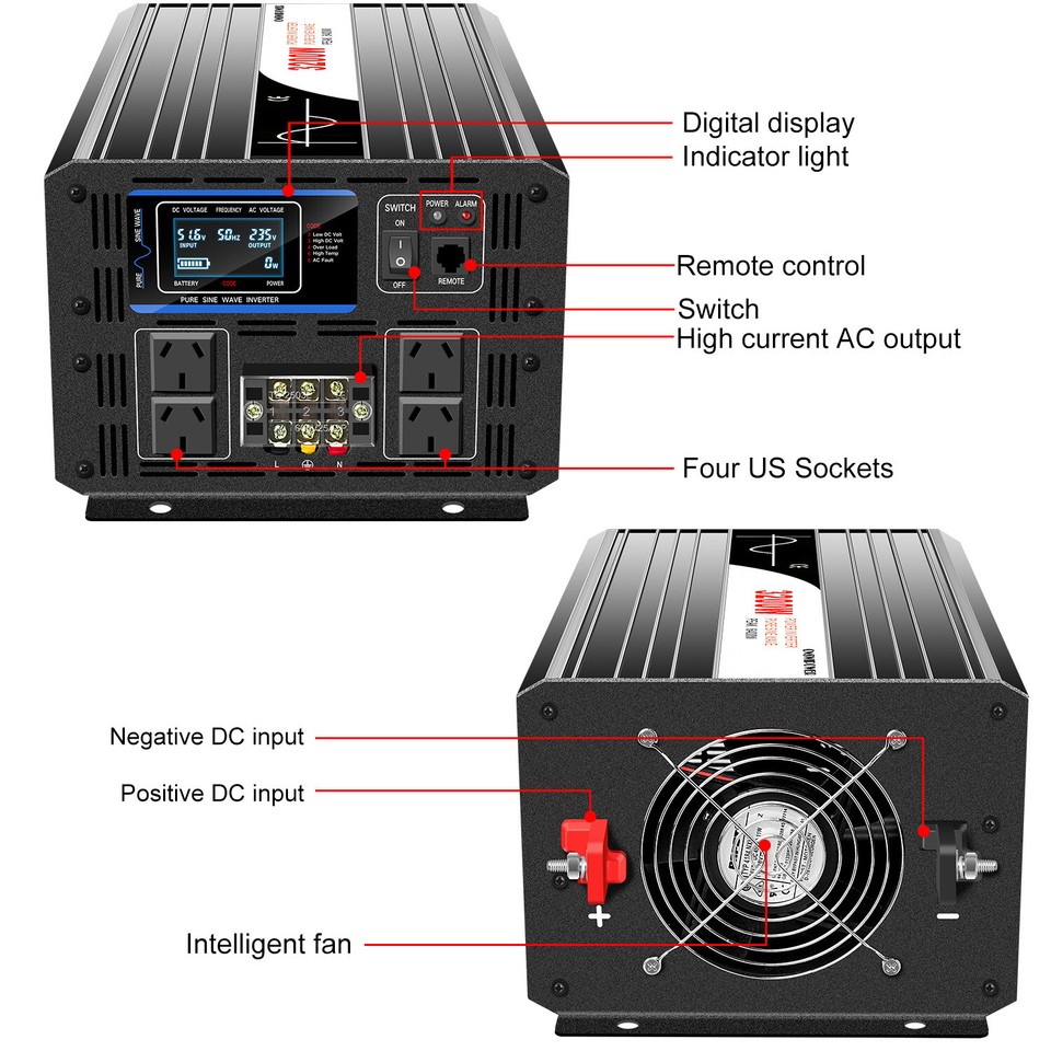 3200wpeak6400W DC 24V to AC240v Pure Sine Wave Solar power inverter eBay