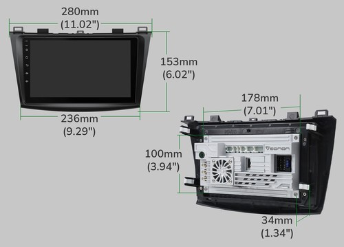 CAM+DVR+For Mazda 3 10-13 Android 13 8Core 6+64 Car GPS Radio Stereo CarPlay DSP - Picture 24 of 24