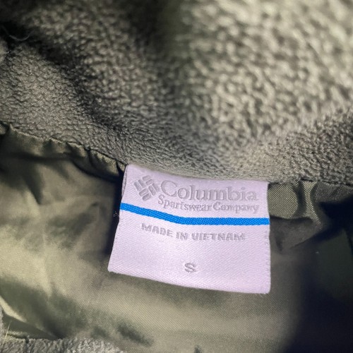 Columbia Weste Damen kleines Vlies mit durchgehendem Reißverschluss Outdoor Wandern Trekking Camping grün - Bild 2 von 5