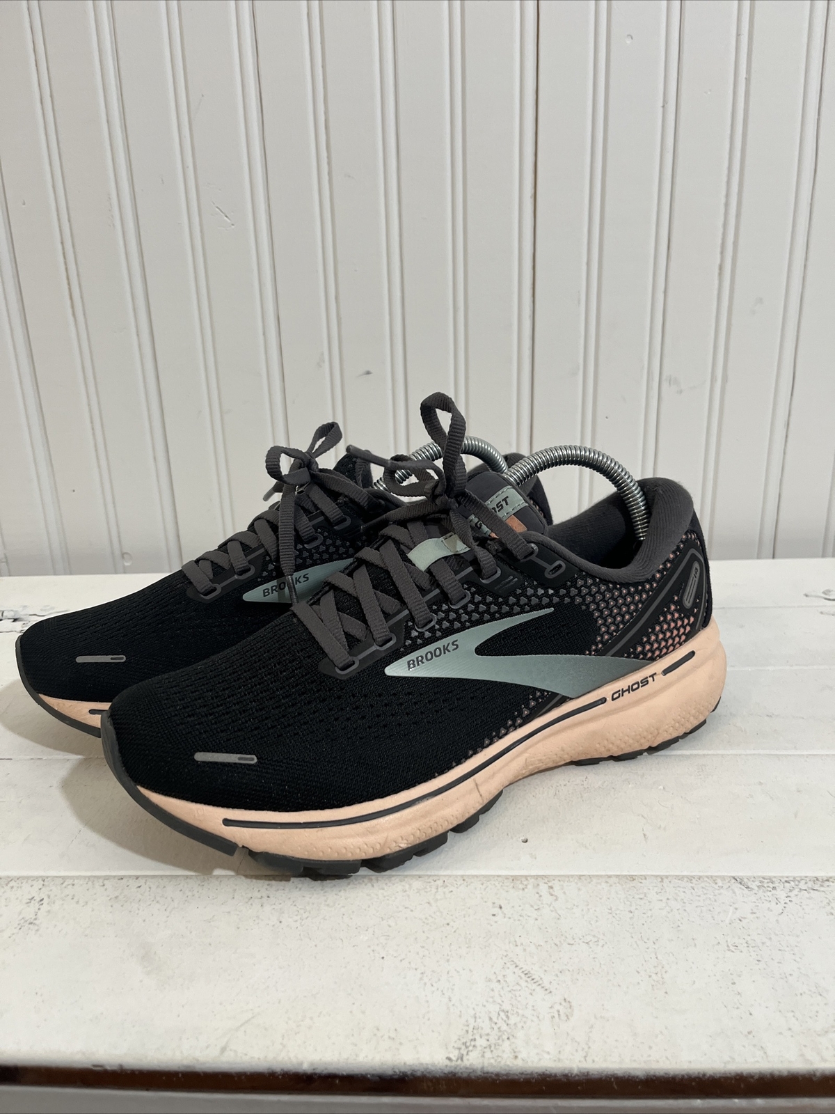Brooks Women's US 8.5 Ghost 14 Running Shoes Black Peach NO INSOLES