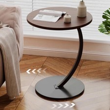 Modern C-Shaped Compact Sofa Side End Table Coffee Laptop Living Room Bedroom