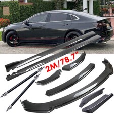 Front Bumper Lip Rear Splitter Spoiler Side Skirt Carbon For Chevrolet Malibu