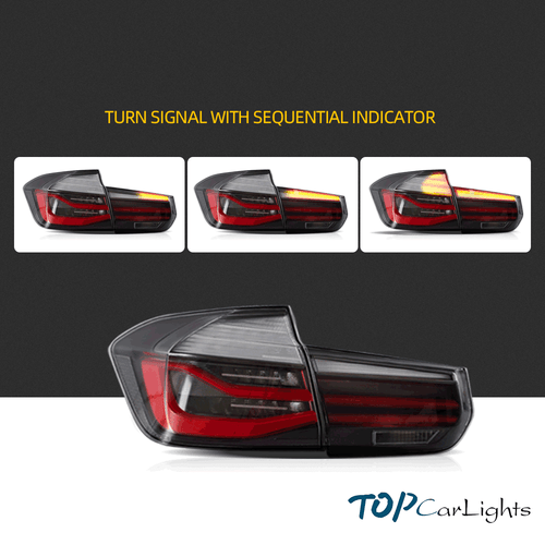 Clear Black Tail Light For BMW 3 Series F30 2012-2015 Sequential Indicator LED - Picture 9 of 9