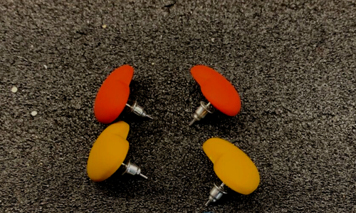 OFFER.2 pairs of large matte 17 x 22 mm heart shape earrings - Picture 7 of 8