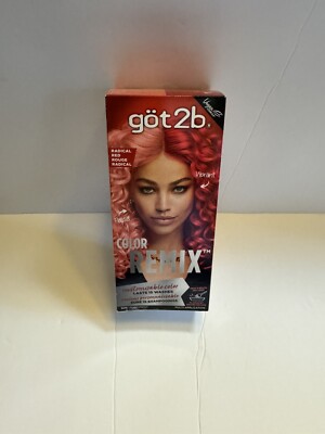 Got2b Color Remix, Customizable Semi-Permanent Hair Color, 092 Radical Red