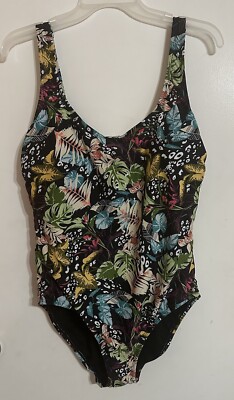 Ocean Pacific Swim Suit XL Women's One-Piece Full Coverage Tropical Print