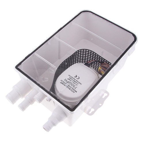 Shower Sump Pump In 12V 750GPH System Auto Bilge Drain Box UK - Picture 5 of 13