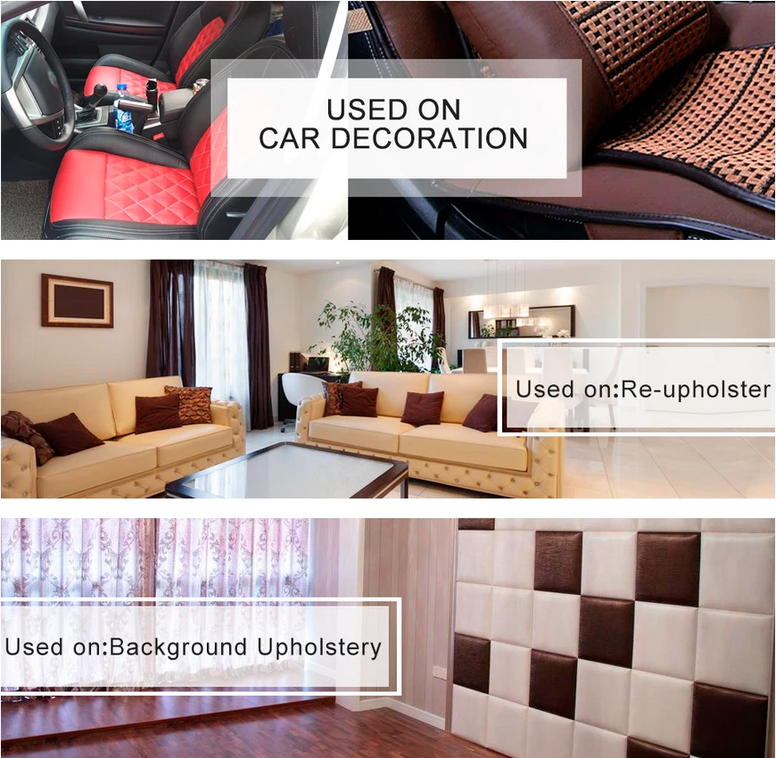 Repuesto de material de tela sintética suave impermeable de vinilo marino imitación cuero Foto 4 de 4