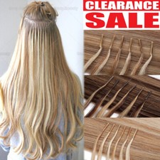 Pre Bonded Keratin Stick I Tip Remy Human Hair Extensions Micro Ring Beads 1G