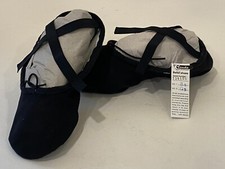 Sansha Women's 7.5 black canvas ballet slipper split sole PRO 1C New but Tested