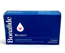 Bonafide Revaree Vaginal Moisturizer 10 Suppositories EXP. 2026  NEW in BOX