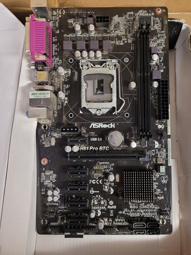 Placa madre Intel X4 defectuosa ASRock H81 Pro BTC, LGA 1150/zócalo H3 - Imagen 2 de 21