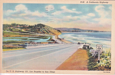 Postcard CA U.S. Highway 101 Coastal View C10