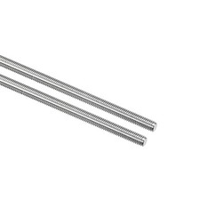 2 Pack Fully Threaded Rod M6 x 300mm 1mm Pitch 304 Stainless Steel Right Hand