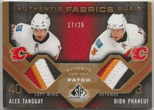 2007-08 SP Game Used Authentic Fabrics Duals Patches AF2AD Tanguay Phaneuf 17/25