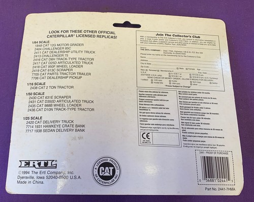 Nuevo de lote antiguo Ertl CAT Challenger 45 1994 edición Farm Show escala 1/64 2441MA sin abrir U - Imagen 2 de 2