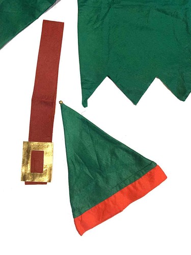 Vestito Costume Elfo Elfa Babbo Natale Bambini Adulti Cosplay Elf Suit ELF012 SD - Foto 3 di 9