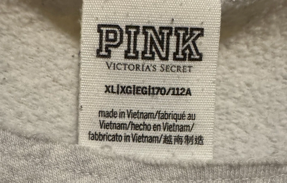 ROSA Victoria’s Secret Gris Fuera del Hombro Pull Over Sudadera XL Foto 4 de 4