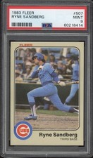1983 Fleer Ryne Sandberg Rookie RC #507 PSA 9 Mint HOF Chicago Cubs 