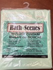 Vintage 1994 Bath Scenes Shower Curtain 60”x72” Pastel Mint Green Sealed New