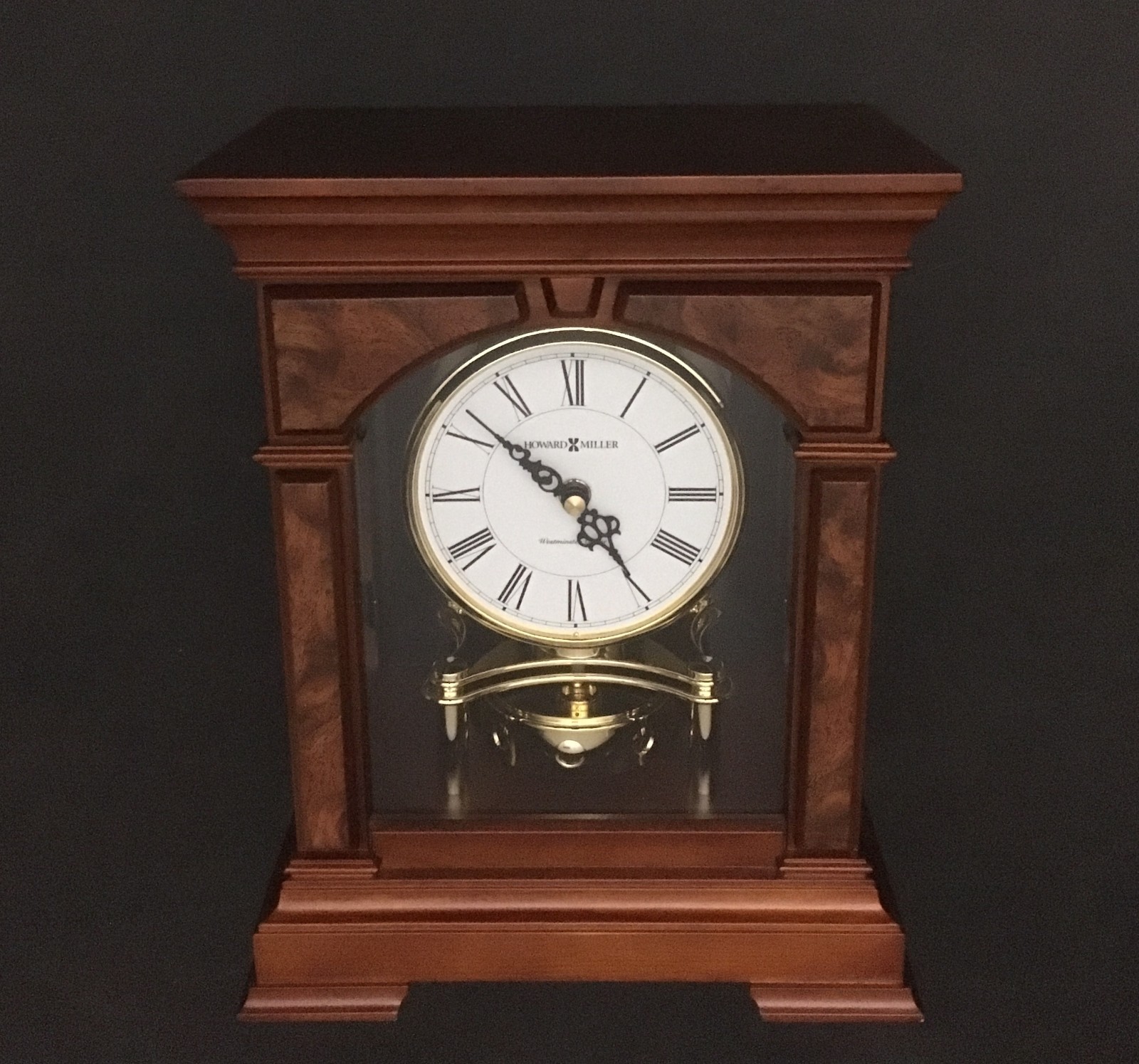 HOWARD MILLER STATESBORO MANTEL CLOCK 635-167 WOOD CHERRY FI