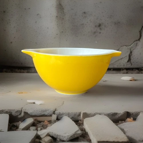 Vintage Pyrex YELLOW Cinderella Mixing Bowl #441 1  1/2 Pt. Classic- EUC