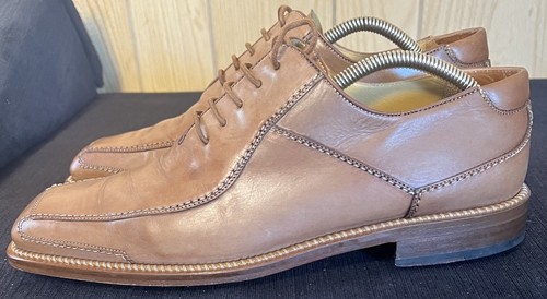 Mezlan Herren Leder Halbschuhe 9 M Parana Schnürschuhe Hellbraun Oxford Stil Taupe - Bild 10 von 10