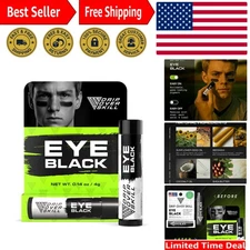 Black Abyss Eye Black & Face Paint Stick – Natural, Anti-Glare Formula, 0.14oz