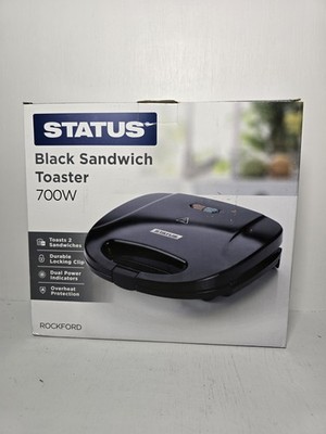 Status Rockford Elektrischer Sandwich-Toaster 2 Sandwiches Kühlwand 700 W Schwarz
