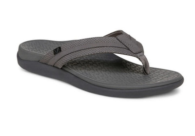 Vionic Men's Tide II Toe Post Sandal, Charcoal (NEW)