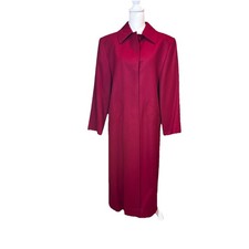 Vintage Pendleton Red Virgin Wool Long Coat Women s Size 10 USA Classic