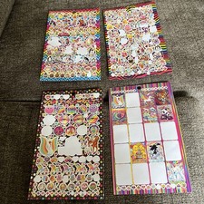 2019 Lisa Frank Colorful Semi Used Stickers 4 Sheets Unicorns Tigers Pandas Bear