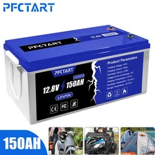 PFCTART 1920WH 12.8V 150Ah Lifepo4 Battery 150A BMS Boat Motor Trolling Motor RV