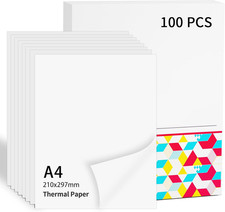 Carta Termica A4 per Stampante - 210 X 297 Mm Compatibile Con Phomemo, Vretti & 