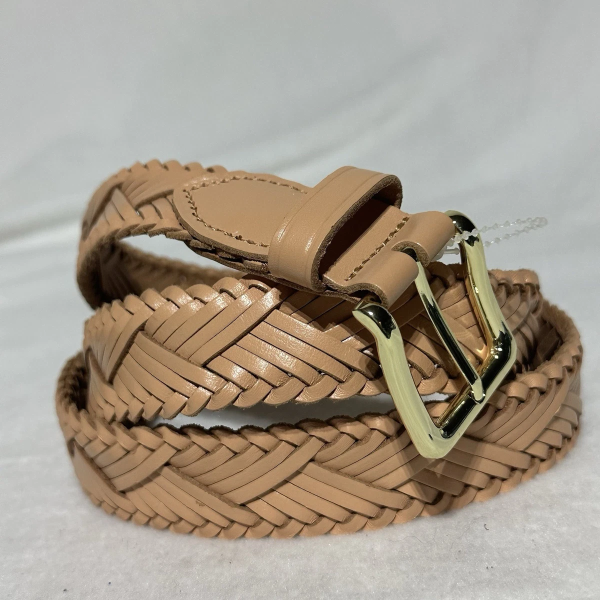 J. Crew Off White Leather Braided Belt Leather Braided Belt For Men | Factory main image 2