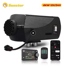 12V 24V 8KW Diesel Air Heater Night Heater LCD Bluetooth For Car RV Camper Tent