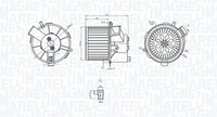 InnenraumgebläSe Magneti Marelli 069412200010 12V 318W 136Mm FüR Peugeot 206 2A