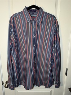Alan Flusser Men's  Colorful Plaid - Button Down Long Sleeve Shirt XL - Set Of 4