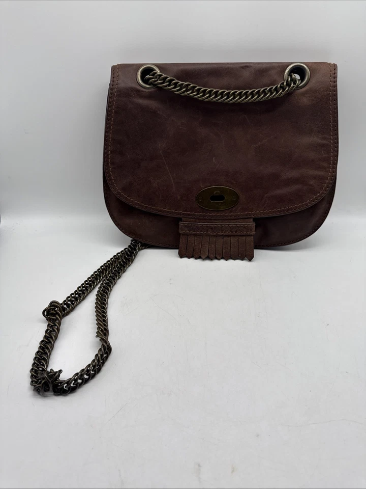 Bolso Bandolera Madewell Cuero Marrón Kilted Saddle Foto 4 de 4