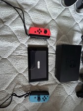 Nintendo Switch Console Bundle Black with Dock Red/Blue Joy-Con Wi-Fi HDMI
