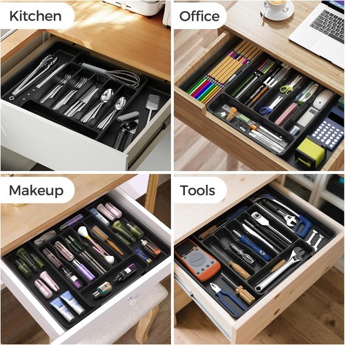 Organizador de cubiertos expandible extra grande, cubiertos seguros para alimentos sin Bpa - Imagen 8 de 11