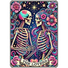 The Lovers Skeleton Diamond Art Kits for Adults,DIY 5D Diamond Painting Kits ...