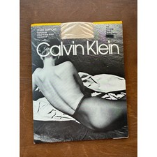 NEW Calvin Klein VTG Lt Support Pantyhose Sheer to Waist 900 Almond Nude Size A