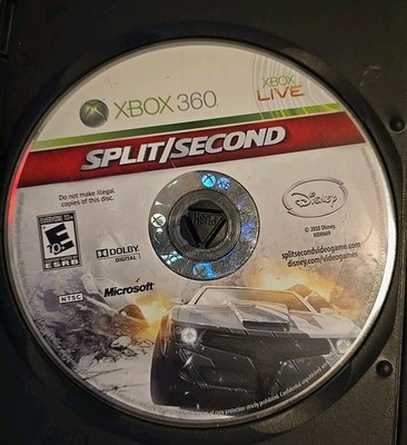 Split/Second (Microsoft Xbox 360, 2010) Disc Only, Tested And Plays!