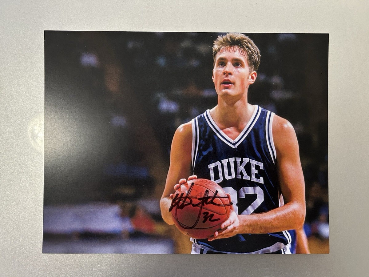 Christian Laettner Signed 8x10 Photo Proof Duke Blue Devils NCAA