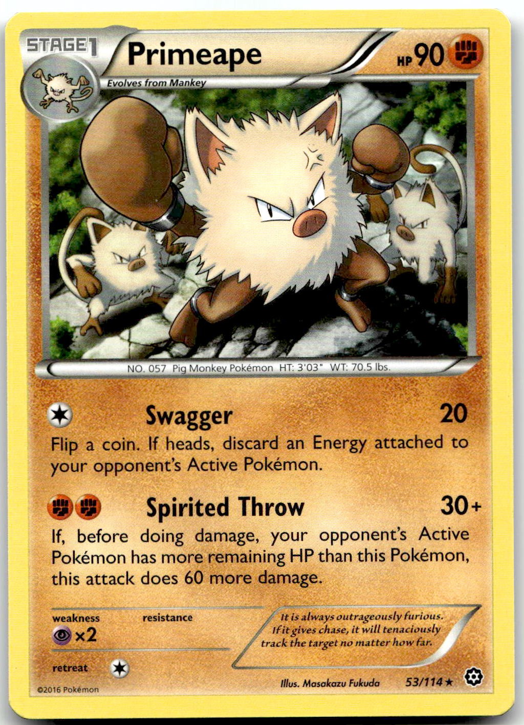 Pokemon Primeape Steam Siege STS #53/114 Rare LP $SALE$!