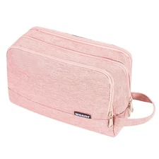 WANDF Toiletry Bag Hanging Dopp Kit Water Resistant Shaving Toiletry Bag, Pink