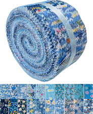Jelly Roll Fabric Strips 40PCS 2.5 X 44 Inch - 20 Assorted Floral Prints, 100